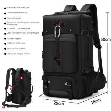 Ba lô leo núi đa năng 35-80L chống thấm nước, ngăn giày, ngăn laptop 17 inch 580k
