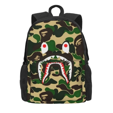 Ba lô máy tính Bape mèo 17 inch - Túi du lịch cắm trại lớn, đi bộ đường dài