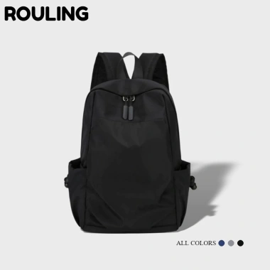 Ba lô nam Mini ROULING Túi đi học nhẹ, màu trơn, chống thấm nước, chống mài mòn