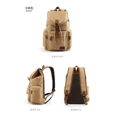 Ba Lô Nam Retro Canvas Thời Trang – Dung Lượng Lớn, Túi Máy Tính, Du Lịch – 358.560 VND 3