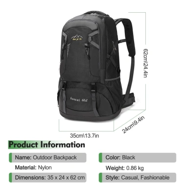Ba lô Newboler 60L đa năng du lịch, leo núi, cắm trại - Giá 510.840₫
