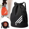 Ba lô thể thao đa năng dây rút 3 sọc, gập gọn, ngăn giày, chống thấm, phù hợp tập gym, đi học 195k 8
