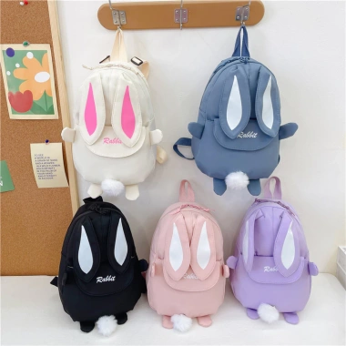 Ba lô thỏ hoạt hình nhẹ, dễ thương cho bé gái - mẫu giáo phong cách, giảm còn 188k