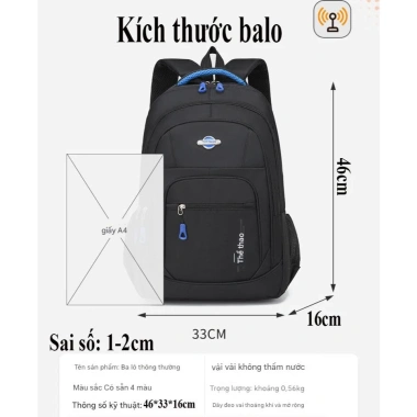 Ba lô thời trang nam nữ dung tích lớn, đựng laptop 15.6 inch, túi học sinh du lịch cấp 2-3, giảm còn 159.000 VNĐ 2
