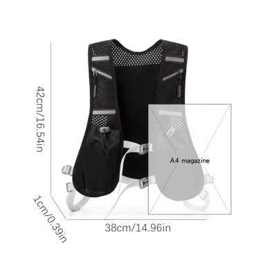Ba lô xe đạp VERGE LIMIT phản quang, áo vest chạy bộ dưỡng ẩm, đa túi thoáng khí Unisex nhẹ, giảm giá 17% - 217.080₫