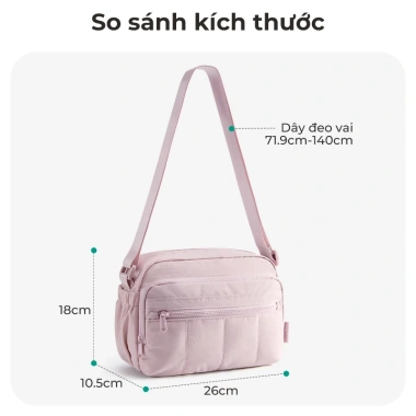 BAGSMART Túi đeo chéo nữ nhẹ kiểu Tote chần bông, ví nhỏ tiện mua sắm du lịch - 355.300 VND