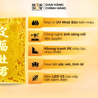 Bài Vị Ông Công Táo Đèn Ánh Sáng Nổi DecorNow - Giá Sốc 350.000, Treo Bàn Thờ