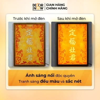 Bài Vị Ông Công Táo Đèn Ánh Sáng Nổi DecorNow - Giá Sốc 350.000, Treo Bàn Thờ