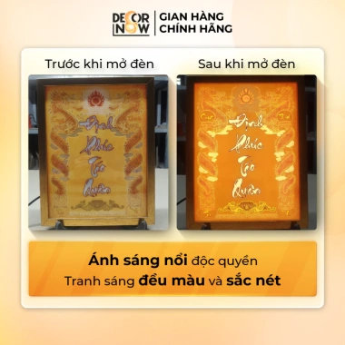 Bài Vị Ông Táo Ánh Sáng Nổi DecorNow Đèn LED Tranh Trúc – Trang Trí Bàn Thờ Thổ Công, Giá 350.000đ