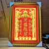 Bài Vị Ông Táo Đồng Khung Nhựa Vàng Nền Đỏ 37x27cm - Có Đèn/Không Đèn, Giá Ưu Đãi 350.000đ 2