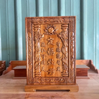 Bài vị Ông Táo gỗ cao cấp 28x38 cm - Độc đáo, sang trọng, giảm giá 700.000đ 5