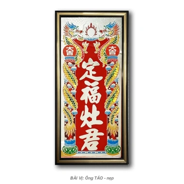 Bài vị Ông Táo Thiên Địa sáng, liễn kiếng, nẹp nhựa cứng, cao 25‑30cm, chỉ 85.500₫