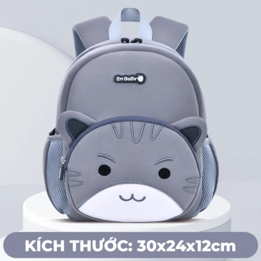 Balo 1.989KIDS cho bé 2-5 tuổi nhẹ, sức chứa lớn, hình 3D dễ thương, đi học mẫu giáo