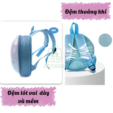 Balo 3D công chúa Elsa cho bé gái học mẫu giáo - Cặp 3D size 25x7cm, giá ưu đãi 125k 3