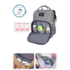 Balo Bỉm Sữa 2in1 3 Lớp Lót Cách Nhiệt Đựng Bình Sữa, Kéo Ra Cho Bé Ngủ Khi Du Lịch - 320k 7