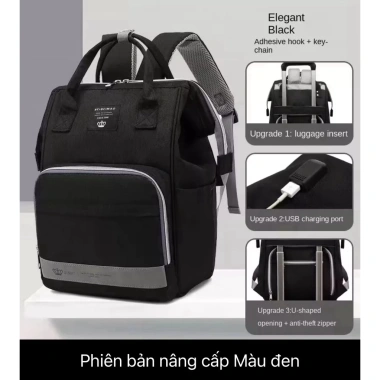 Balo bỉm sữa cao cấp chống thấm, sức chứa lớn, tiện lợi cho mẹ & bé - họa tiết bắt mắt Miashop 5