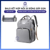 Balo bỉm sữa đa năng nhiều ngăn cho mẹ và bé, kết hợp nôi di động gấp gọn, giữ nhiệt, chống nước - Giá ưu đãi 313.950đ