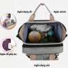 Balo Bỉm Sữa Đa Năng Nôi Gấp - Túi Bỉm Chống Nước, Giữ Nhiệt, Nhiều Ngăn Cao Cấp 214k 3