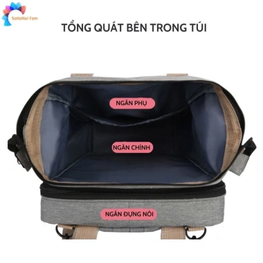 Balo Bỉm Sữa Đa Năng Sohanei Fam - Nôi Gấp Gọn, Nhiều Ngăn, Chống Bụi, Chống Thấm Nước, Mommy Bag 3 Balo Bỉm Sữa Đa Năng Sohanei Fam - Nôi Gấp Gọn, Nhiều Ngăn, Chống Bụi, Chống Thấm Nước, Mommy Bag 3