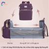 Balo Bỉm Sữa Đa Năng Sohanei Fam - Nôi Gấp Gọn, Nhiều Ngăn, Chống Bụi, Chống Thấm Nước, Mommy Bag 7
