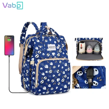 Balo bỉm sữa VBJBLB257 - Nôi gấp gọn, chống nước, giữ nhiệt, đa năng, USB sạc, 238.999 VND 3