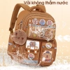 Balo BOODOO cho bé cặp sách Capybara cao cấp, tặng móc khóa và sticker, 289.000 VND 3