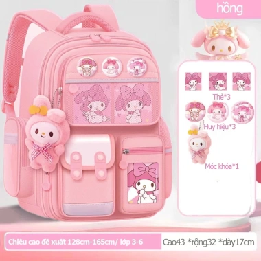 Balo BOODOO cho bé cặp sách Capybara cao cấp, tặng móc khóa và sticker, 289.000 VND