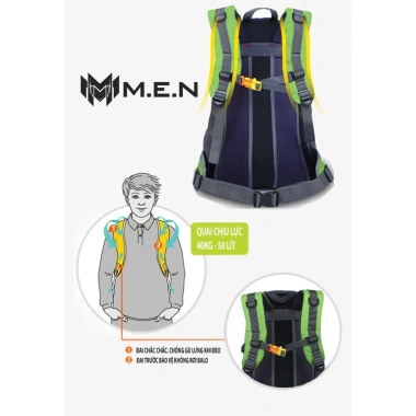 Balo Bumnos M.E.N 63cm 50L Siêu Bền Giá Sỉ Xưởng HCM - Giá 156.910 VNĐ 5