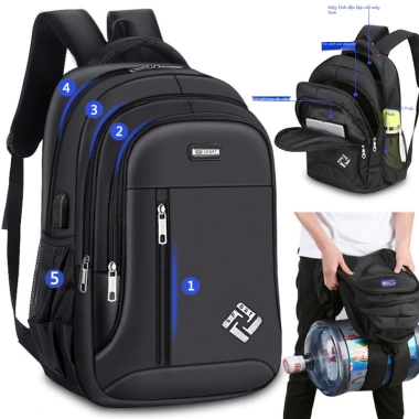 Balo Cặp Sách THCS Nam - Ba Lô Máy Tính Du Lịch Dung Tích Lớn, Giá 131.999 VND