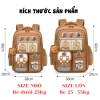 Balo Capybara NATIFA Chống Gù Siêu Nhẹ Chống Nước Chống Xước và Tặng Đồng Hồ & Móc Khóa cho Bé Tiểu Học