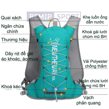 Balo chạy bộ, leo núi, đạp xe NEW THE WAY - Chống thấm, thoát khí, nhiều ngăn, 388.700₫ 5 Balo chạy bộ, leo núi, đạp xe NEW THE WAY - Chống thấm, thoát khí, nhiều ngăn, 388.700₫ 5