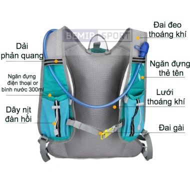 Balo chạy bộ, leo núi, đạp xe NEW THE WAY - Chống thấm, thoát khí, nhiều ngăn, 388.700₫