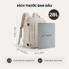 Balo Chibava cao cấp trắng be 28-38L - Chống nước, chống xước, 10-12 ngăn tiện dụng 5
