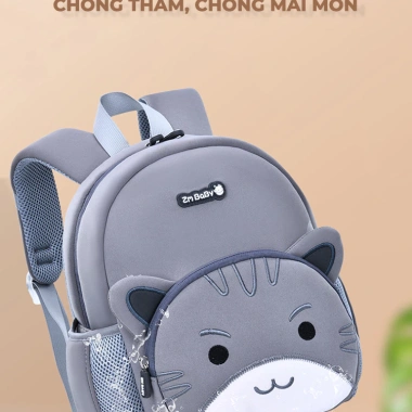 Balo cho bé mầm non 2-5 tuổi, chất liệu mềm mại, sức chứa lớn, dây chống lạc, hình in đáng yêu Giá chỉ 229.000₫