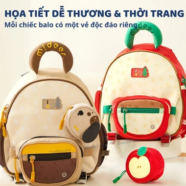Balo cho bé mầm non Mideer Outing Kids - Siêu nhẹ, đa năng, giảm giá 23% chỉ 690.000₫