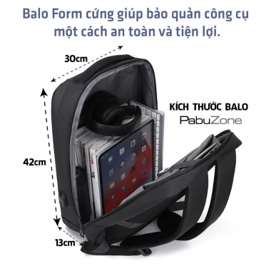 Balo Chống Nước Form Cứng Chống Sốc Nam Nữ Đa Ngăn Laptop 15.6 inch Du Lịch Đi Học BLM11 Giá Ưu Đãi 376k