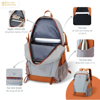 Balo chống nước unisex siêu bền B04 - Phượt, leo núi, dã ngoại du lịch, còn 268.000₫ 8
