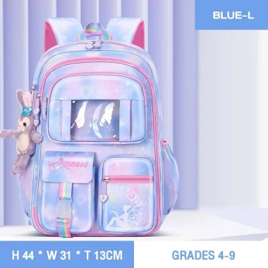 Balo công chúa canvas chống nước, mòn, thoáng khí, màu gradient thời trang - Giá 222.585 VND
