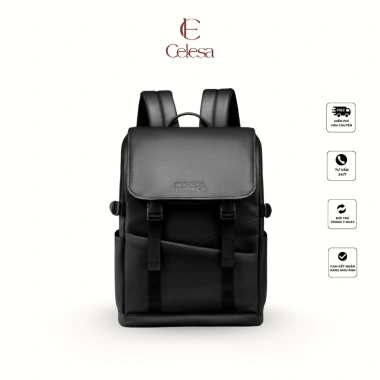 Balo Da Brian Unisex Nam Nữ Cặp Đa Ngăn Đựng Laptop Du Lịch Nhiều Ngăn - Giá 300k