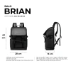Balo Da Brian Unisex Nam Nữ Cặp Đa Ngăn Đựng Laptop Du Lịch Nhiều Ngăn - Giá 300k 8