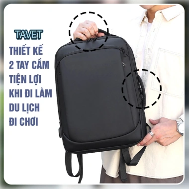 Balo Da Chống Nước, Chống Sốc 15.6 inch Đựng Laptop - Ngăn Du Lịch, Học Nam Nữ 4