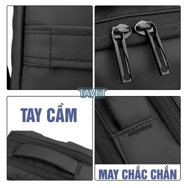 Balo Da Chống Nước, Chống Sốc 15.6 inch Đựng Laptop - Ngăn Du Lịch, Học Nam Nữ 8