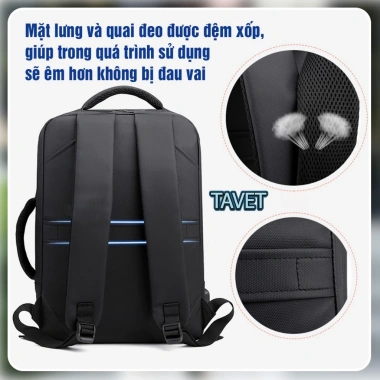 Balo Da Chống Nước, Chống Sốc 15.6 inch Đựng Laptop - Ngăn Du Lịch, Học Nam Nữ 9
