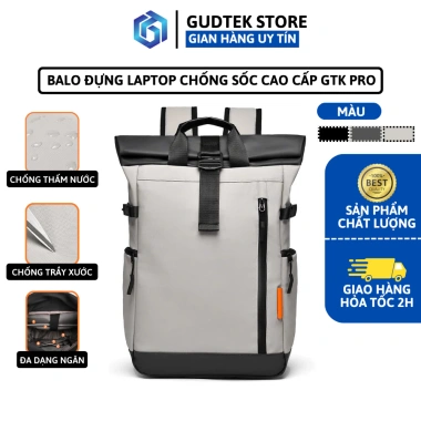 Balo Da Đựng Laptop Chống Sốc GTK Pro - Nhiều Ngăn, Thấm Nước, Du Lịch, Đi Học