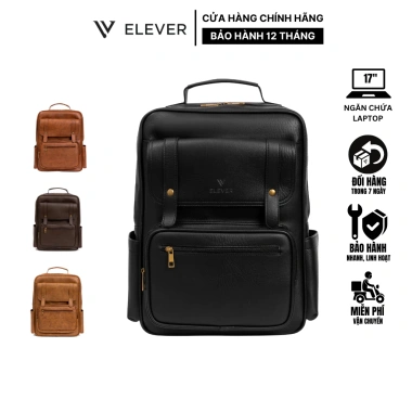 Balo Da Elever BL01 chống thấm nước, ngăn laptop 17, phong cách trẻ trung - giá ưu đãi 221.279đ