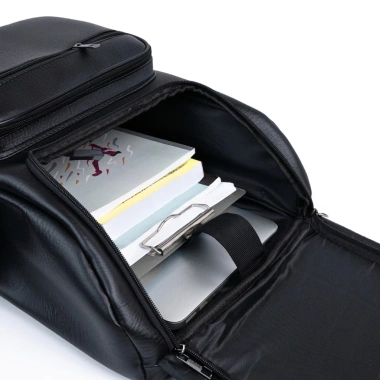 Balo da nam nắp gập basic, đi học đi chơi, đựng laptop 15.6 inch - 165.000đ 3 Balo da nam nắp gập basic, đi học đi chơi, đựng laptop 15.6 inch - 165.000đ 3