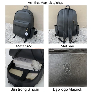 Balo da PU cao cấp chống nước BL20 30x42cm thời trang nam nữ - giá ưu đãi 162k