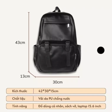 Balo Da PU Thời Trang Nam Nữ Chống Thấm Nước BL_M668 - Giảm Giá 119k