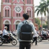 Balo Da PU Trượt Nước Thêu Logo Chỉ Nổi Cao Cấp PRAZA BL201 Giá chỉ 229.000₫ 9