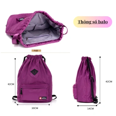 Balo Dây Rút Gấp Gọn Chống Thấm - Dã Ngoại Thể Thao Cao Cấp, Túi Nhỏ Chống Trộm, 140.250đ 9 Balo Dây Rút Gấp Gọn Chống Thấm - Dã Ngoại Thể Thao Cao Cấp, Túi Nhỏ Chống Trộm, 140.250đ 9
